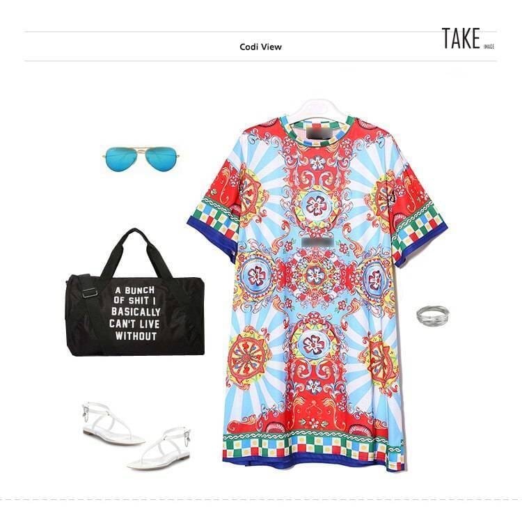 New Fashion Style Floral Printed Beach Dress Fashion Nova Clothing