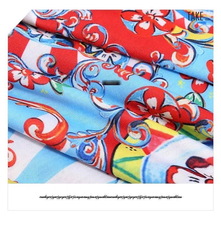 New Fashion Style Floral Printed Beach Dress Fashion Nova Clothing