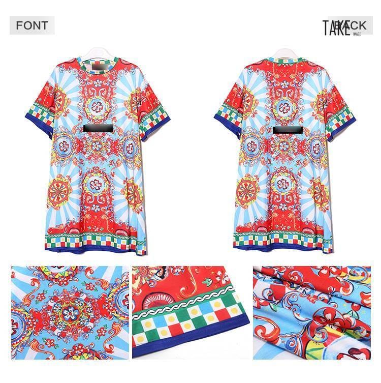 New Fashion Style Floral Printed Beach Dress Fashion Nova Clothing