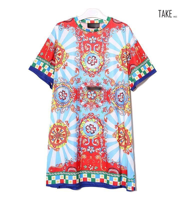New Fashion Style Floral Printed Beach Dress Fashion Nova Clothing