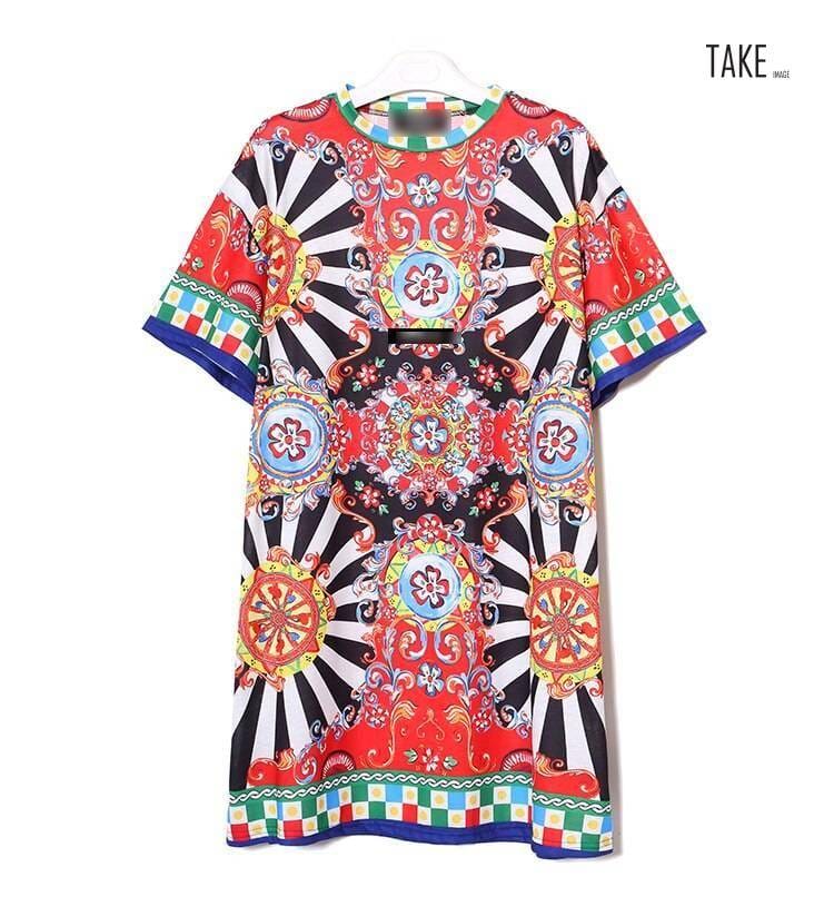 New Fashion Style Floral Printed Beach Dress Fashion Nova Clothing